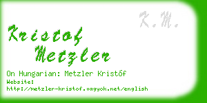 kristof metzler business card